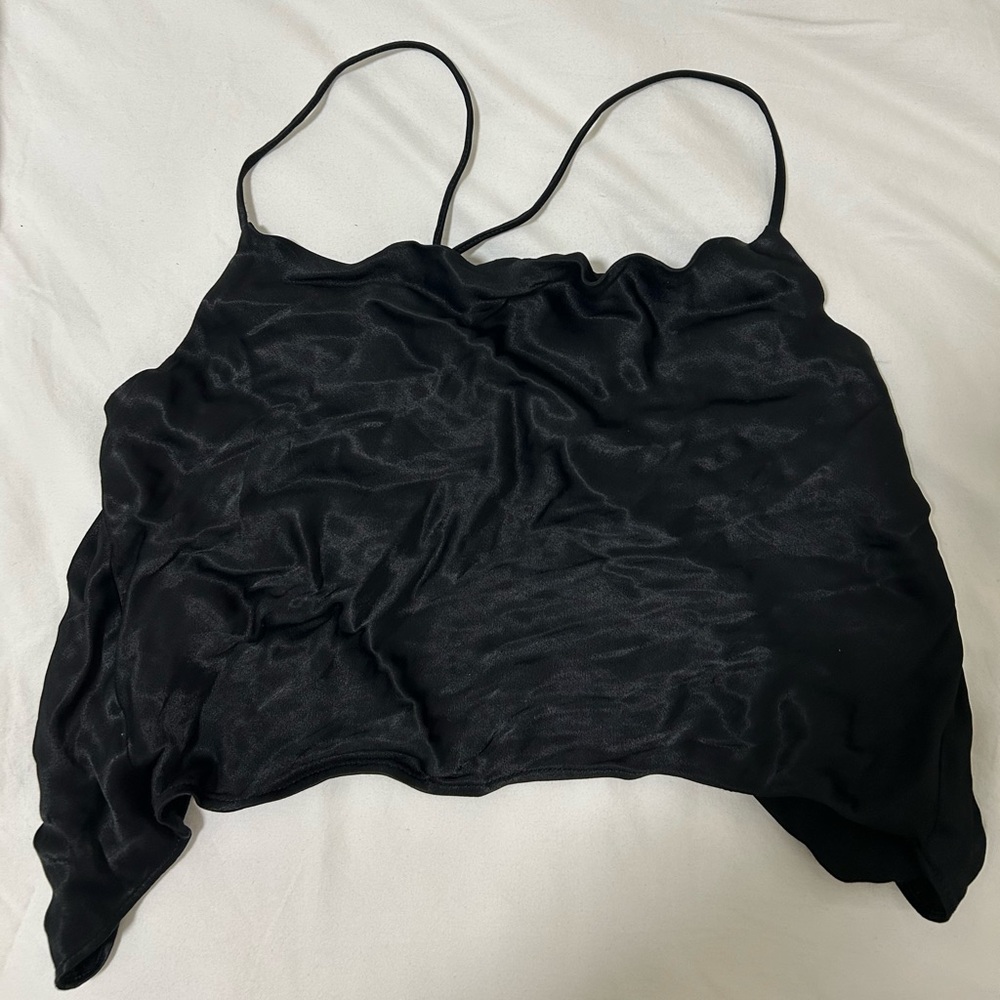 Zara Black Silky Tank Top